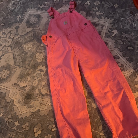 Carhartt Girls' Loose Fit Canvas Bib Overalls - Picture 1 of 7